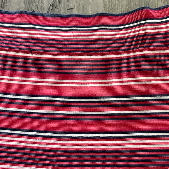 BCBG MAXAZRIA Bright Poppy Multi Ivy Striped Bandage Mini Slim Skirt Size: Small - Picture 11 of 16